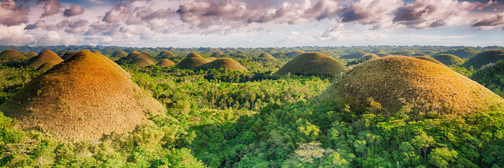 Panorama of The Chocolate Hills. Bohol, Philippines